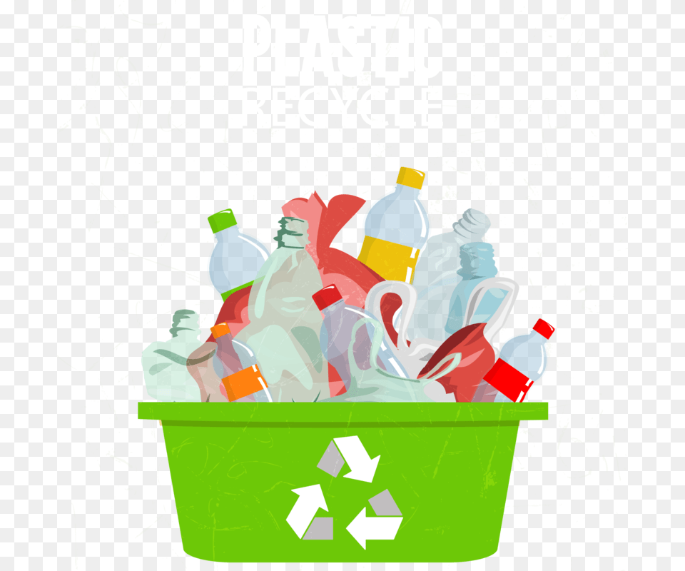Transparent Plastic Recycling Clipart Plastic Clipart, Recycling Symbol, Symbol, Garbage, Trash Png Image