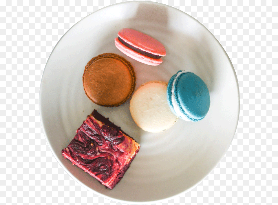 Transparent Plate Of Cookies Macaroon, Food, Sweets, Bread, Macarons Png Image