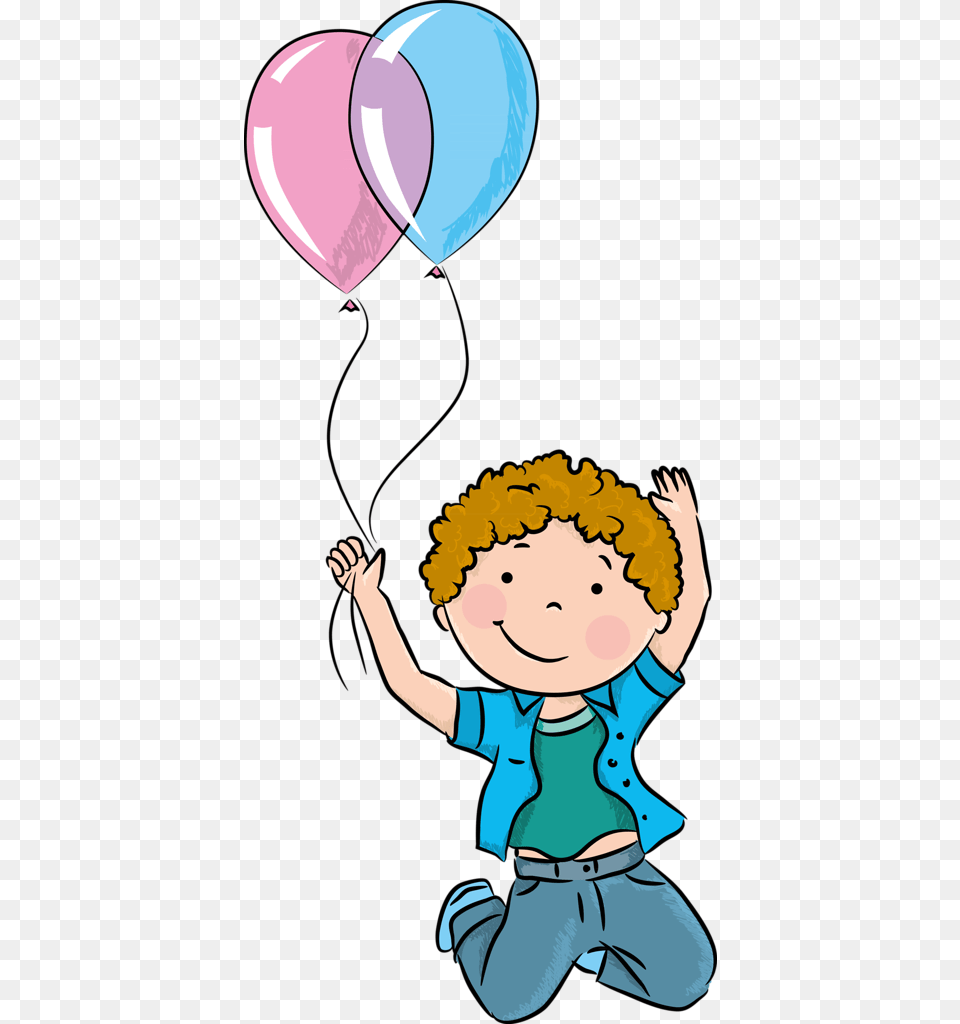 Transparent Play Clipart Clipart Child With Balloons, Person, Baby, Balloon, Head Free Png Download