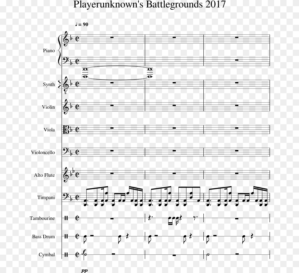 Player Unknown Sheet Music, Gray Free Transparent Png