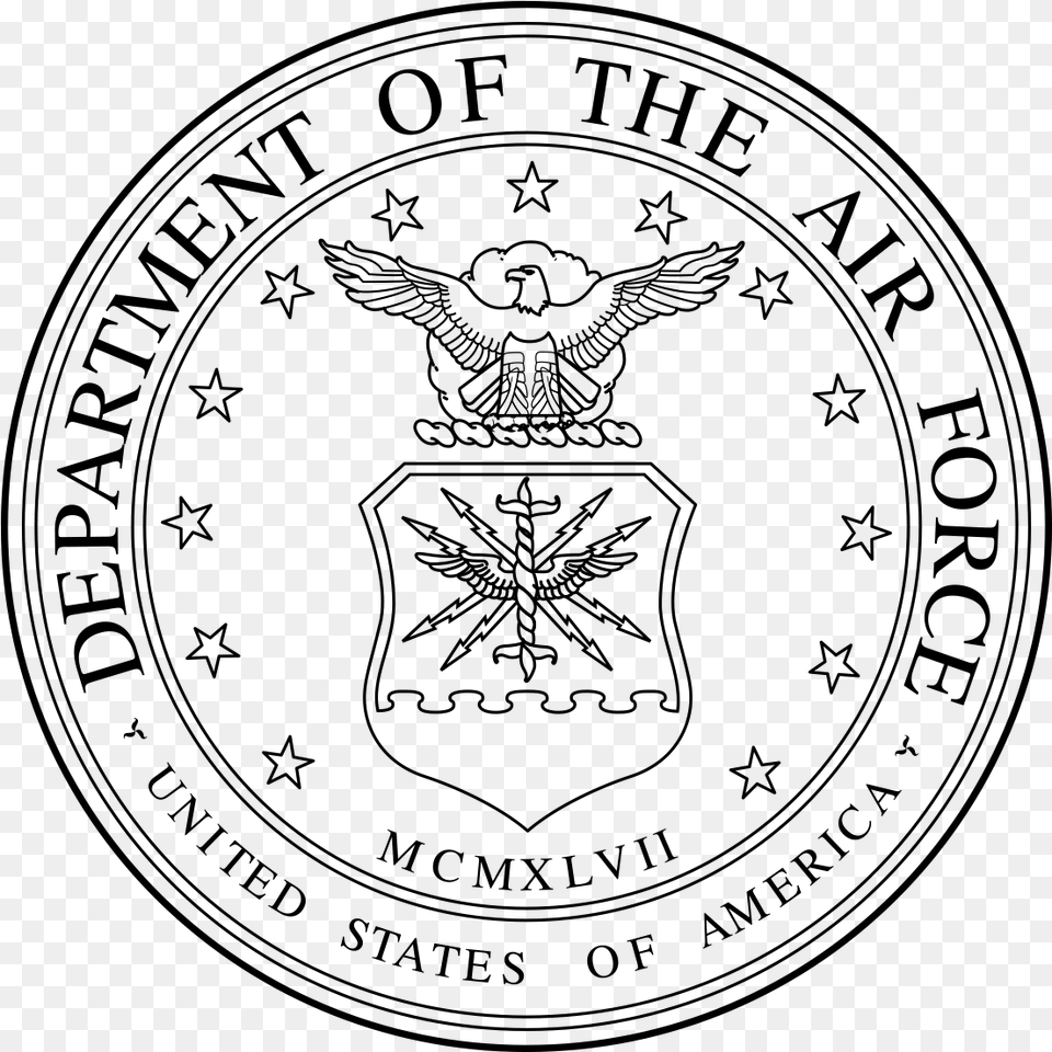 Plaza Clipart Us Air Force Logo Black And White, Nature, Night, Outdoors, Lighting Free Transparent Png