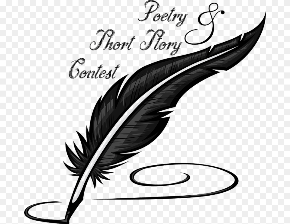Transparent Poetry Clipart Black And White Transparent Background Quill Pen Clipart, Bottle, Art, Ink Bottle, Text Free Png Download