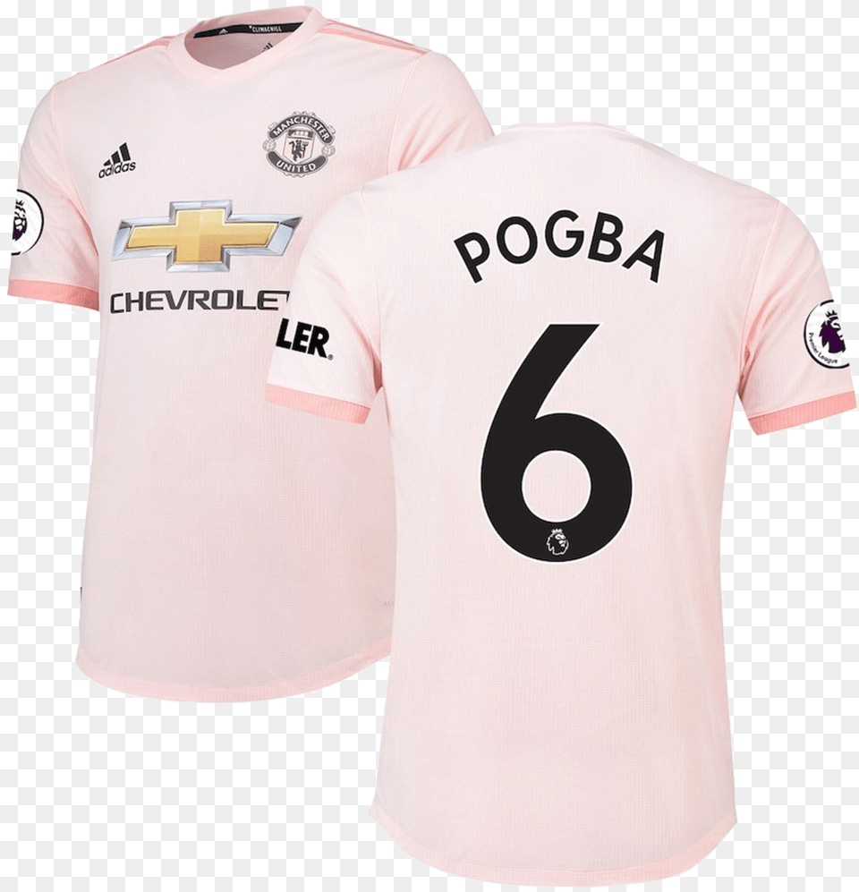 Transparent Pogba Manchester United Pink Jersey, Clothing, Shirt, T-shirt Png Image
