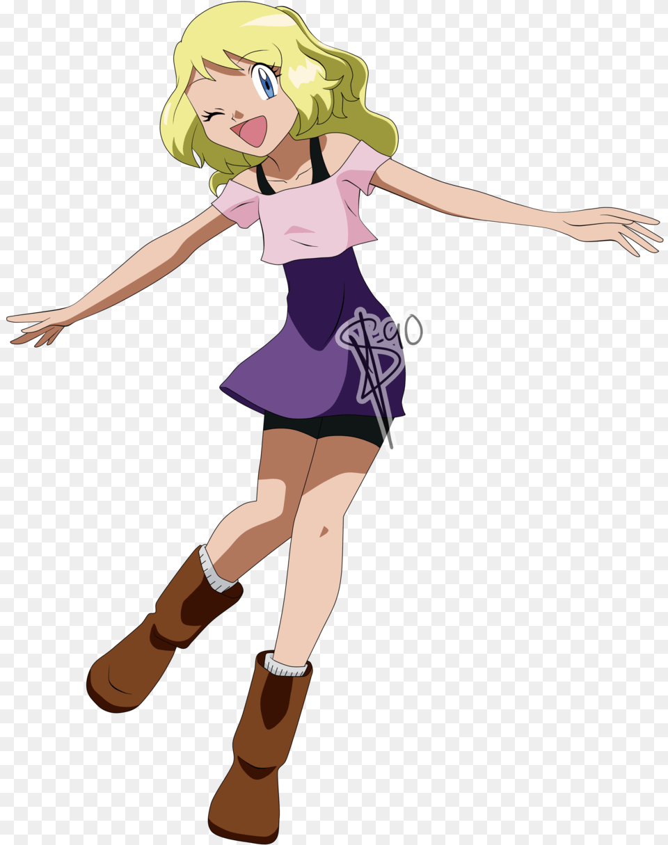 Transparent Pokemon Serena Pokemon Serena And Clemont Daughter, Book, Comics, Publication, Person Free Png