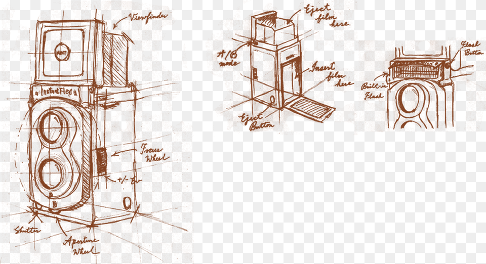 Transparent Polaroid Outline Tlr Camera Drawings, Archaeology, Art, Collage, Pattern Png