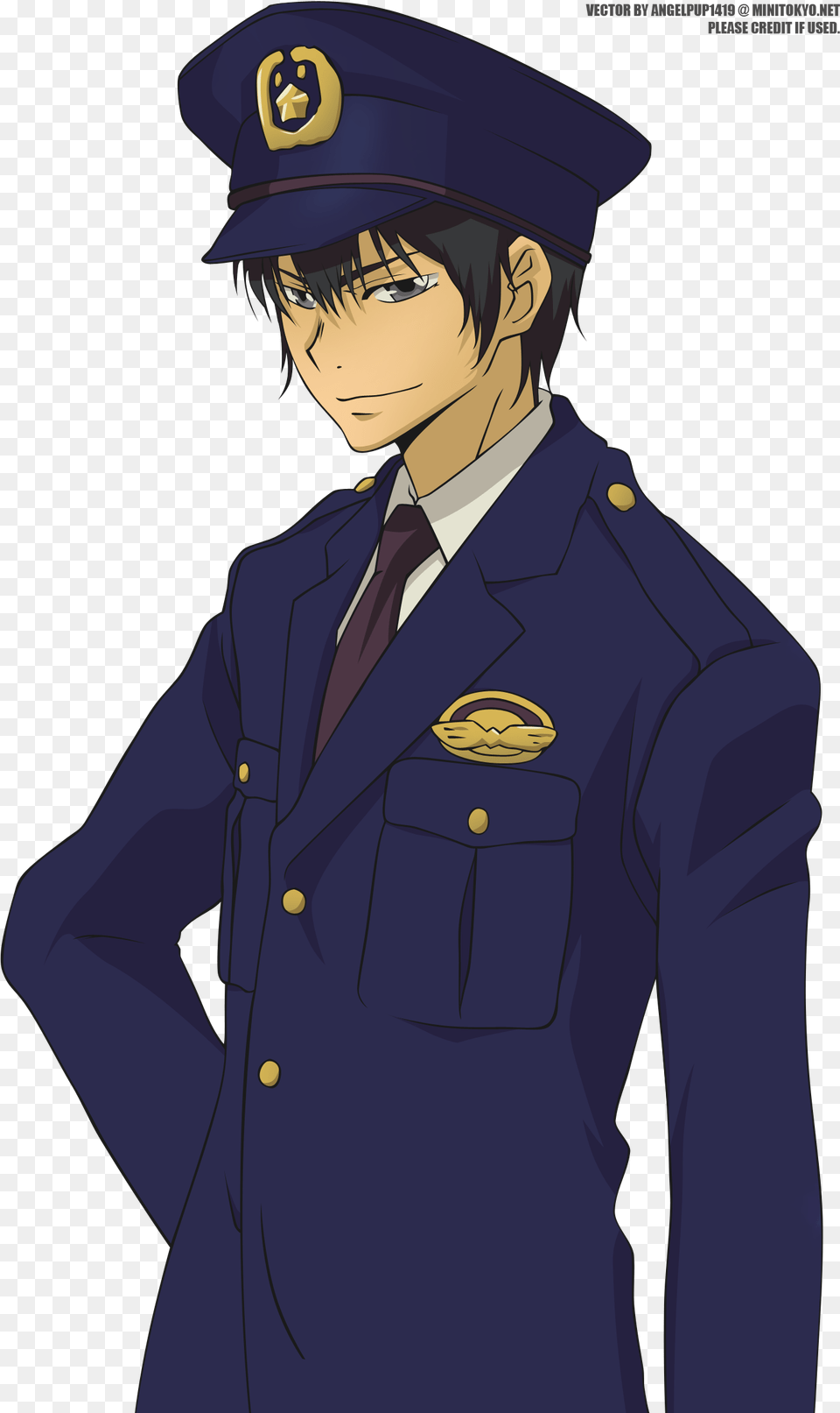 Transparent Police Man Anime Police Man, Adult, Person, Male, Captain Free Png Download