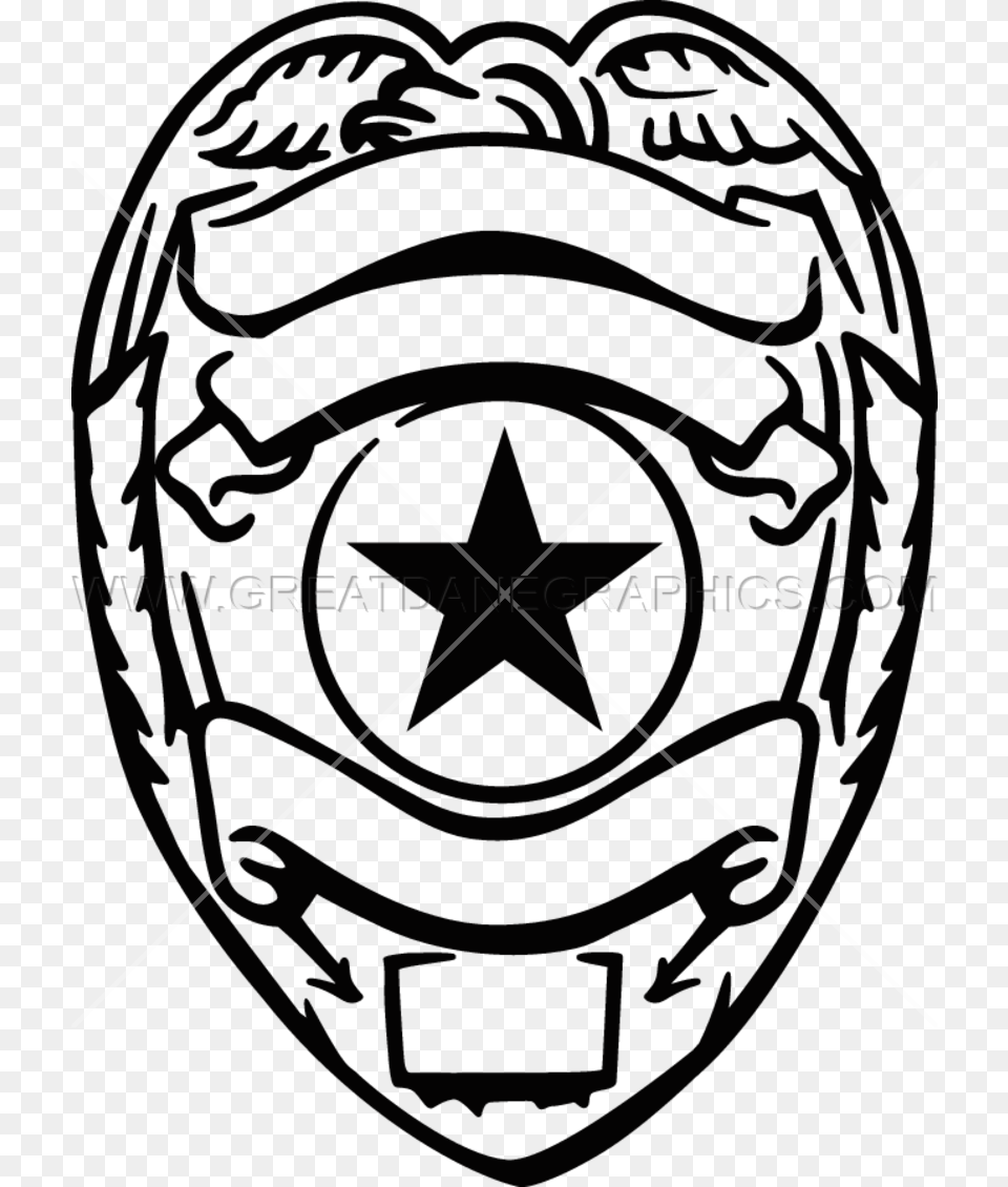 Transparent Police Siren Police Badge Clipart Black And White, Logo, Symbol, Emblem Free Png
