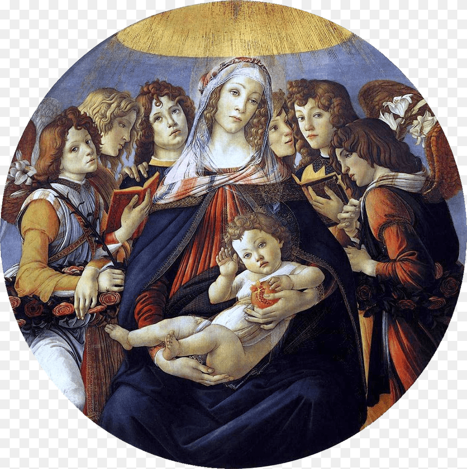 Transparent Pomegranate Seeds Botticelli Madonna Of The Pomegranate, Art, Painting, Adult, Wedding Png