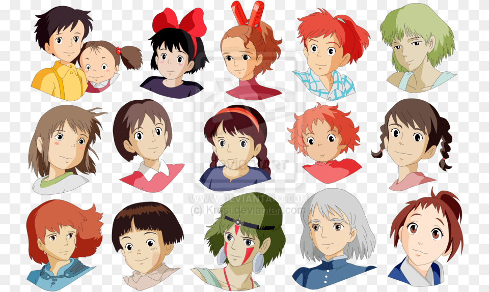 Transparent Ponyo Studio Ghibli Girls, Book, Comics, Publication, Baby Png Image
