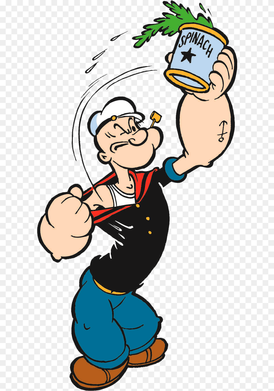 Transparent Popeye, Baby, Book, Comics, Person Png