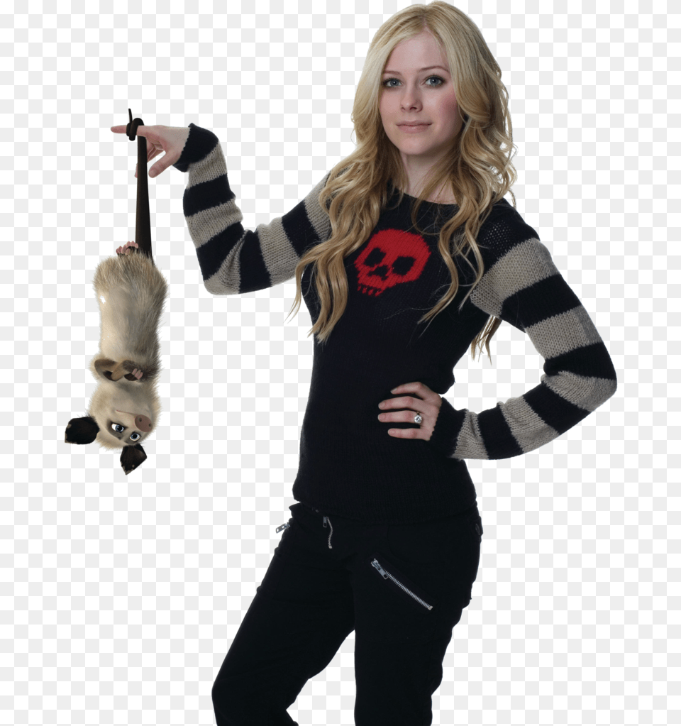Transparent Possum Clipart Avril Lavigne Over The Hedge Heather, Sleeve, Clothing, Long Sleeve, Adult Free Png Download