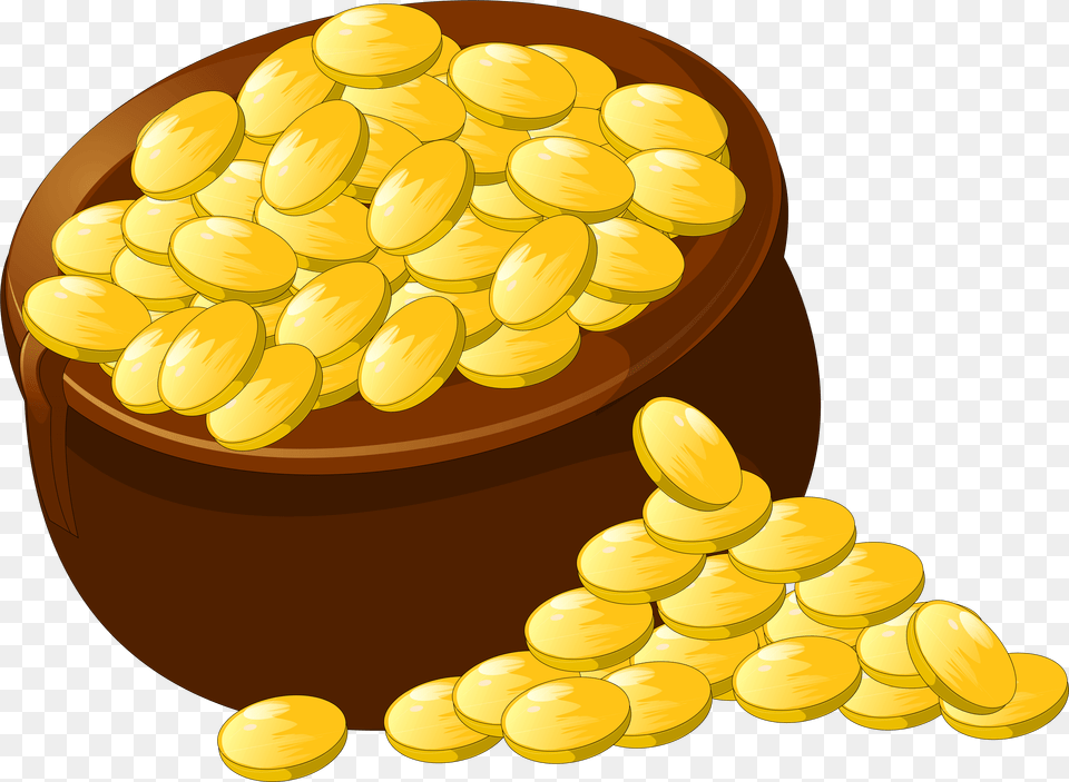 Transparent Pot Of Gold Picture Clipart Background, Treasure, Tape, Medication Png