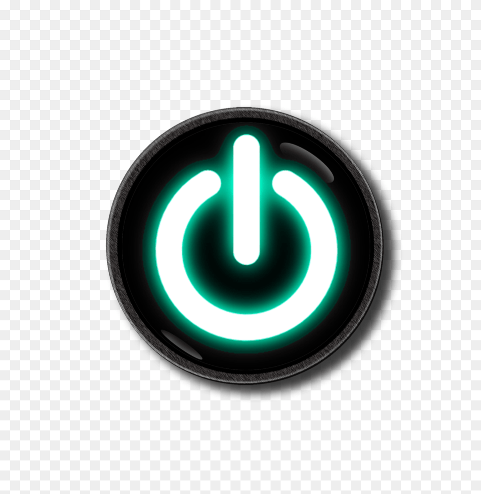 Transparent Power Button, Light, Neon Png