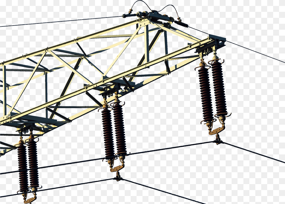 Transparent Power Lines Clipart Over Head Wire Line Transparent, Cable, Construction, Construction Crane, Power Lines Free Png