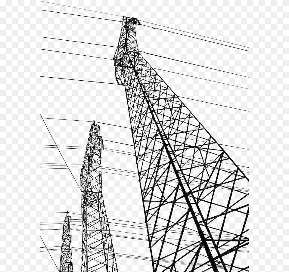 Transparent Power Lines Clipart Power Lines No Background, Wire, Architecture, Building, Machine Free Png