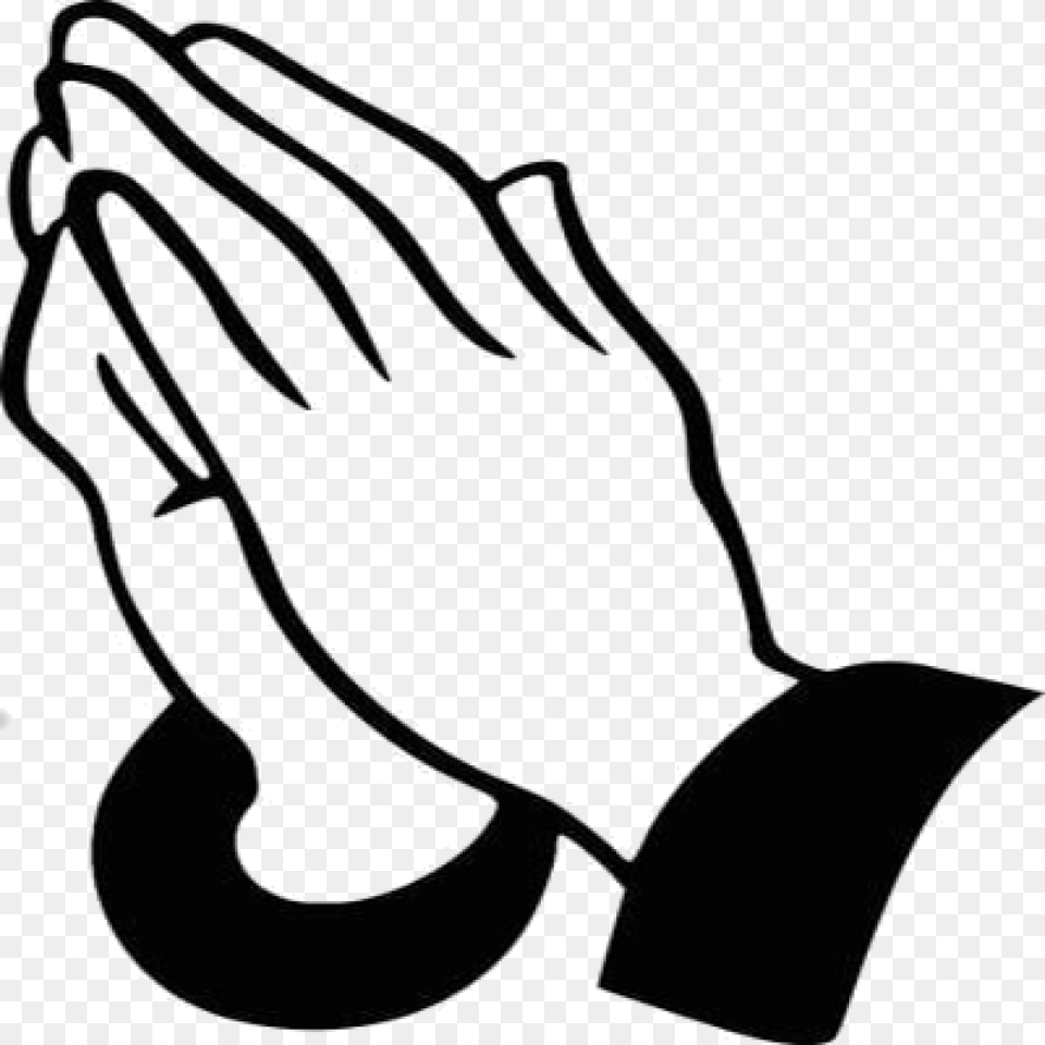 Prayer Hands Clipart Black And White Praying Hands Clipart, Clothing, Glove, Smoke Pipe Free Transparent Png