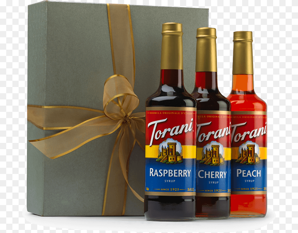 Present Box Glass Bottle, Food, Seasoning, Syrup, Alcohol Free Transparent Png