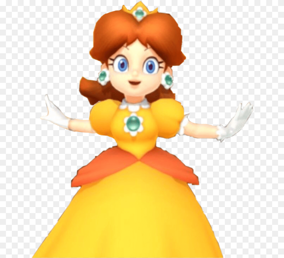 Transparent Princess Daisy Princess Daisy Super Mario Party, Doll, Toy, Face, Head Free Png Download