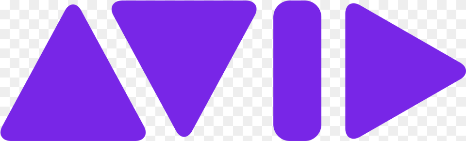 Transparent Pro Tools Logo Avid Media Composer Logo Black, Triangle, Purple, Arrow, Arrowhead Png Image