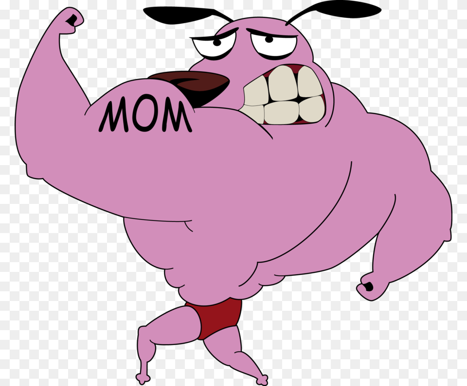 Transparent Puddle Clipart Courage The Cowardly Dog Flexing, Baby, Person, Cartoon, Face Free Png
