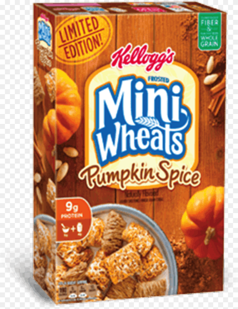 Transparent Pumpkin Spice Latte Kellogg39s Mini Wheats Pumpkin Spice Cereal, Food, Snack, Bread, Cracker Free Png Download