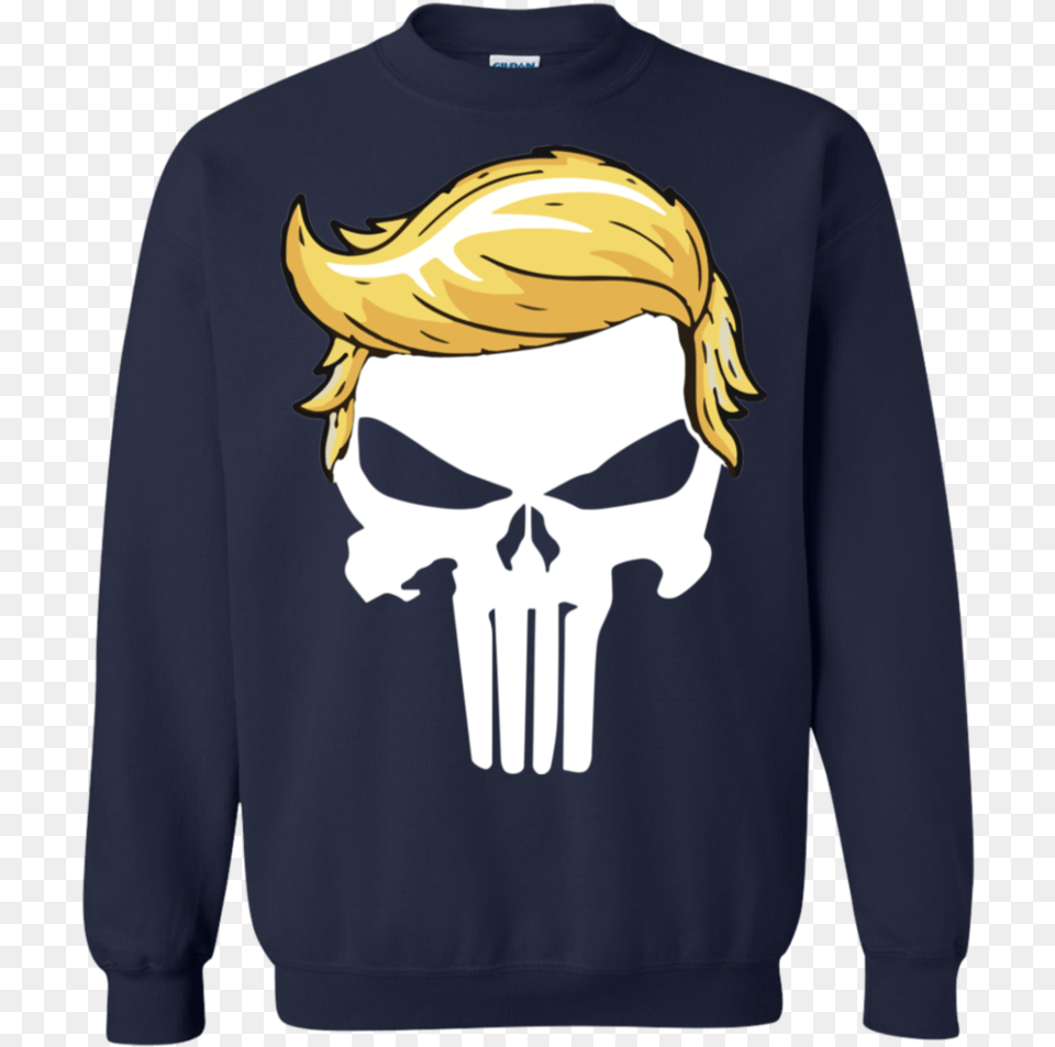 Transparent Punisher Skull Punisher Skull, Sweatshirt, Clothing, Sweater, Hoodie Free Png Download