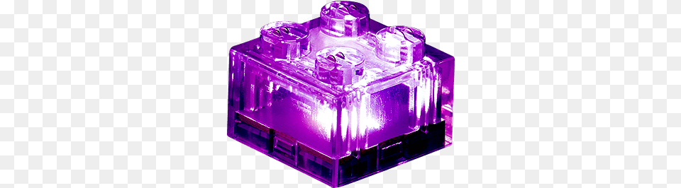 Transparent Purple 2x2 Light Stax Brick Effect, Ice, Electronics Png