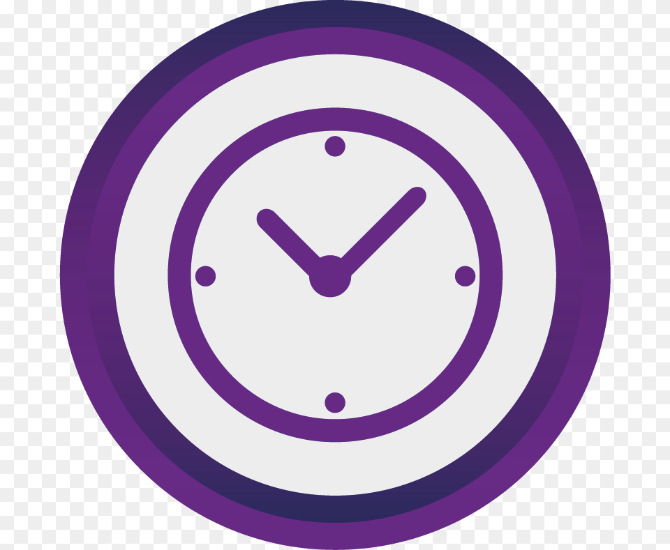 Transparent Purple Circle Clock Icon Purple, Analog Clock, Wall Clock Free Png Download