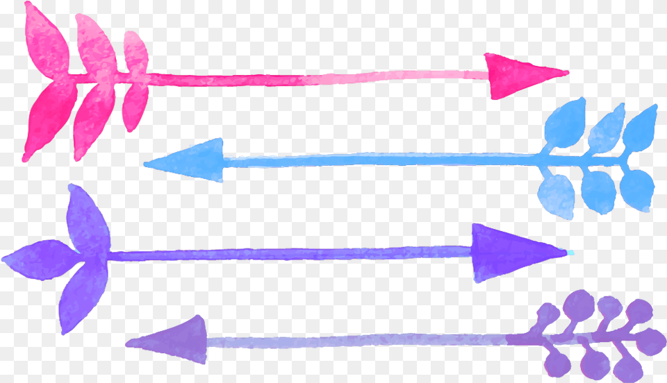 Transparent Purple Divider Flechas De Colores, Arrow, Weapon, Arrowhead Free Png