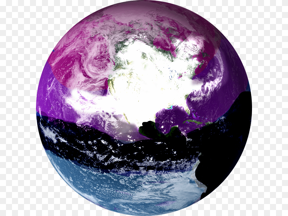 Transparent Purple Globe Nasa Blue Marble 2007, Astronomy, Outer Space, Planet, Sphere Free Png