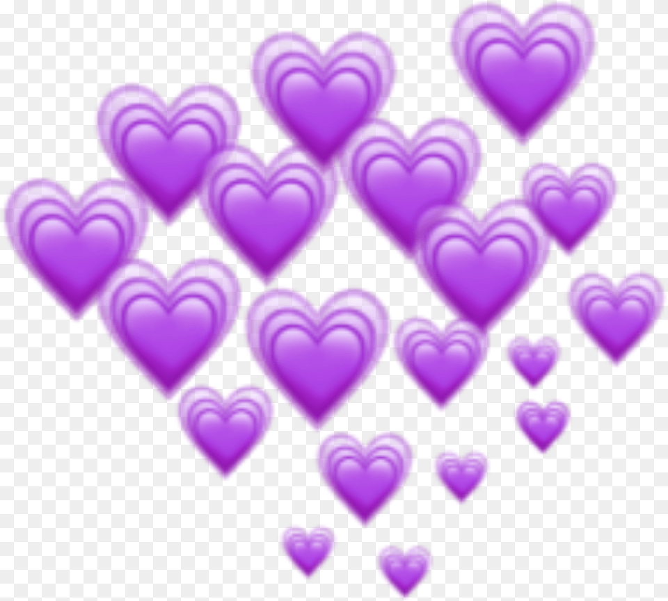 Transparent Purple Heart Medal Blue Heart Emojis, Chandelier, Lamp Free Png Download