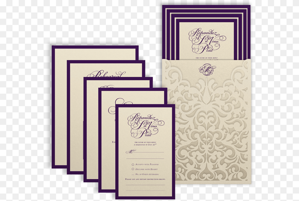 Transparent Purple Lace Paper, Text Png Image