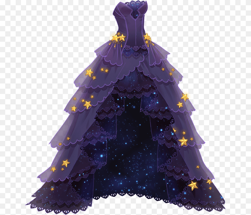 Transparent Purple Star Love Nikki Star Sea, Clothing, Dress, Fashion, Formal Wear Free Png