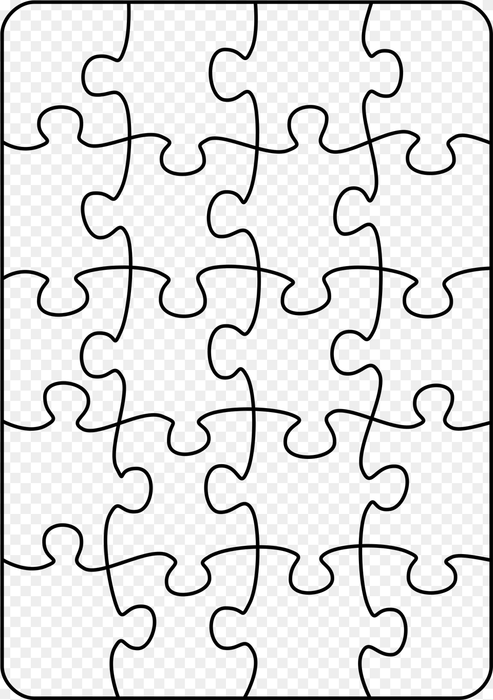 Puzzle Piece Clipart Puzzle 20 Pieces, Gray Free Transparent Png