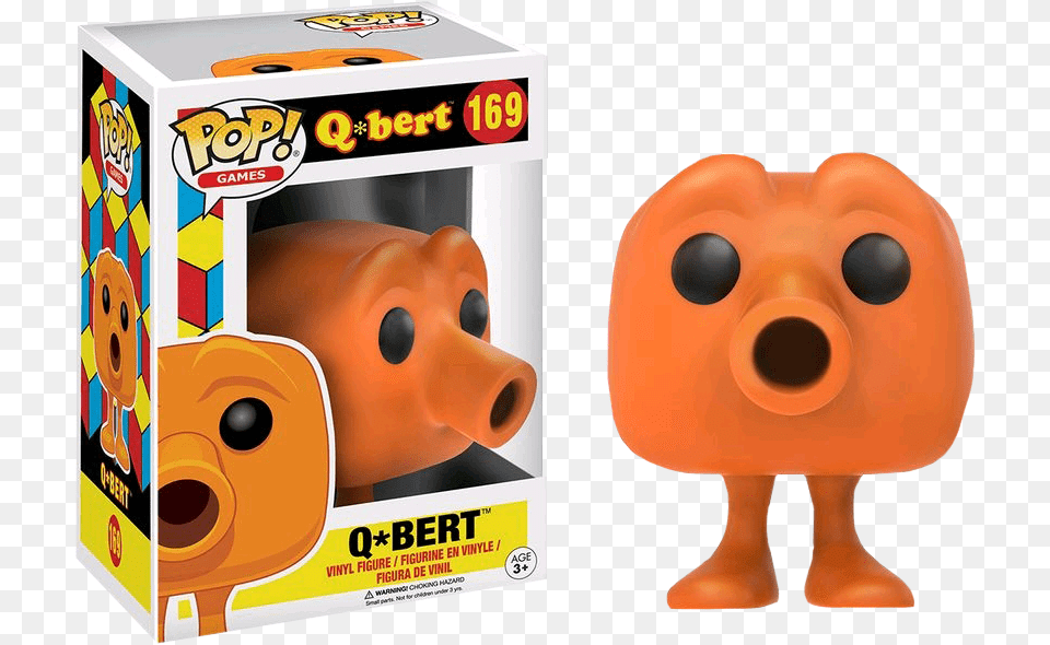 Transparent Qbert Q Bert Funko Pop, Toy, Animal, Bear, Mammal Png