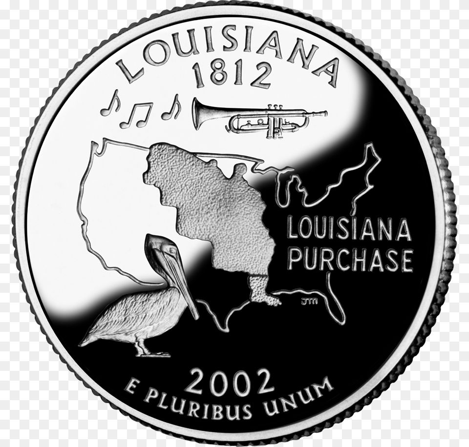 Quarter Clipart Louisiana State Quarter, Animal, Bird, Coin, Money Free Transparent Png