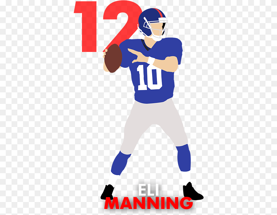 Transparent Quarterback Clipart Eli Manning Clip Art, Helmet, People, Person, American Football Free Png Download