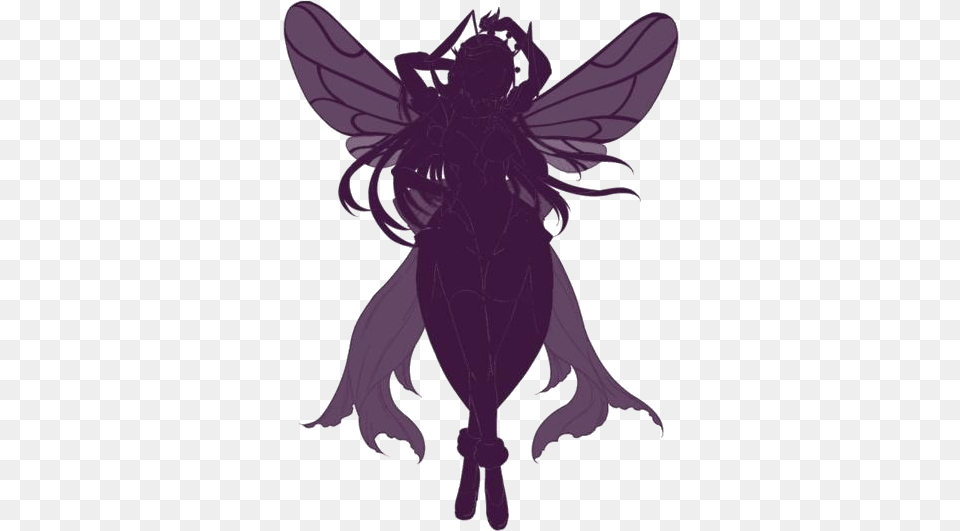 Transparent Queen Bee Girls Silhouette Bee Monster Girl Hentai, Purple, Person, Animal, Insect Png Image