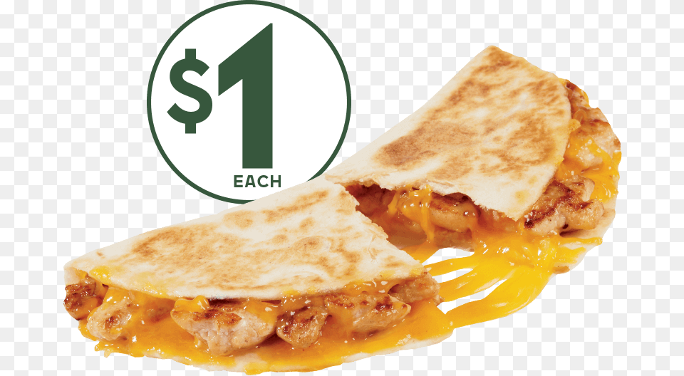 Transparent Quesadilla Del Taco Chicken Quesadilla Snacker, Food, Sandwich Free Png