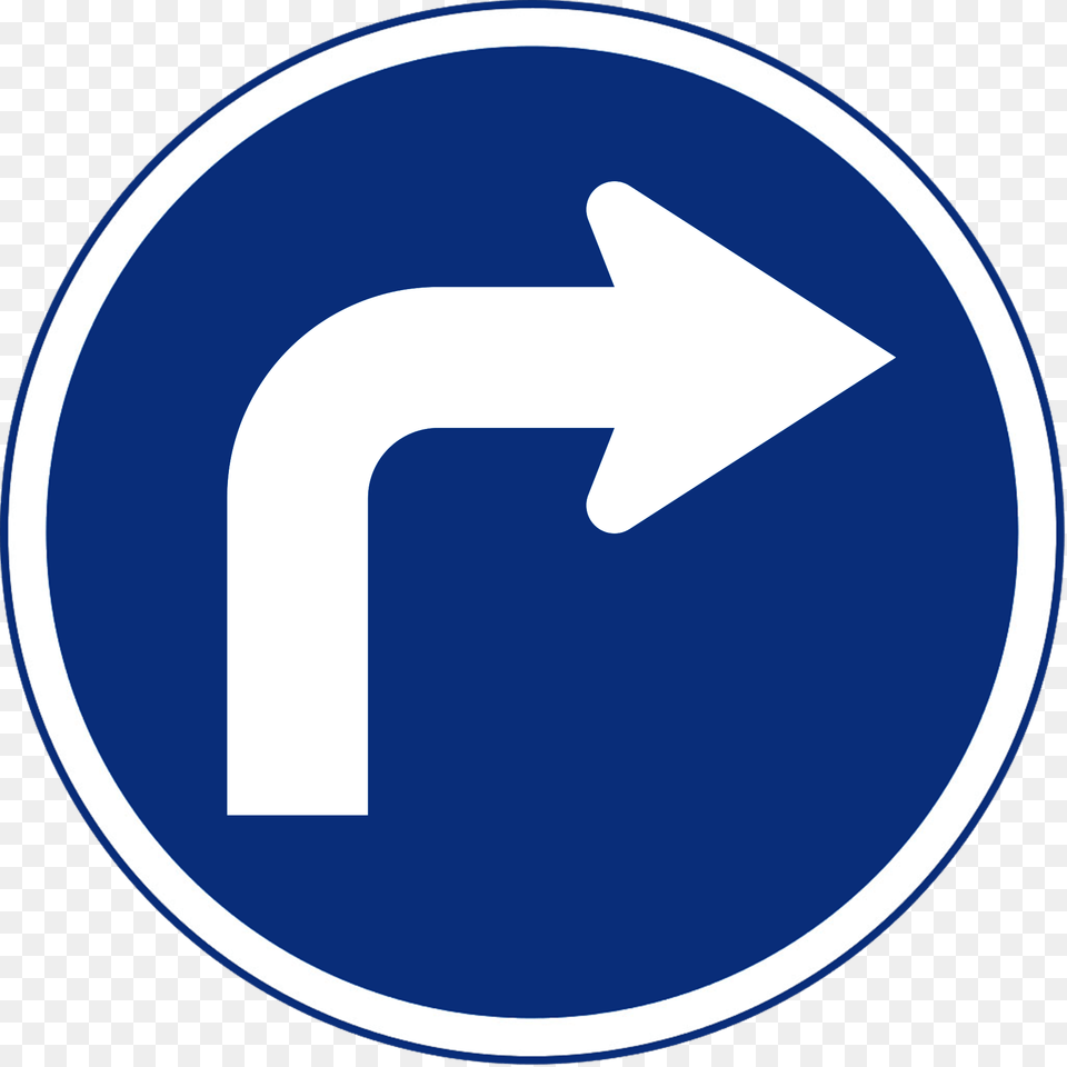 Transparent R Symbol Direction Arrow Sign, Road Sign Png Image