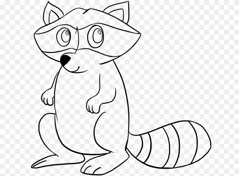 Transparent Raccoon Clipart Raccoon Clipart Black And White, Gray Png