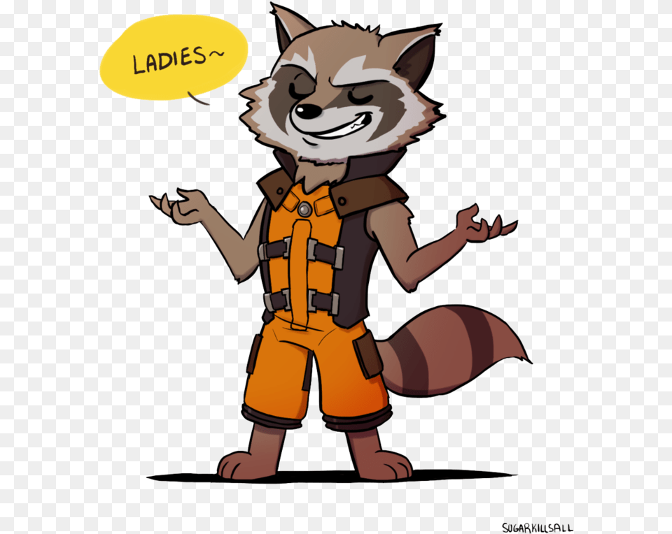 Transparent Raccoon Clipart Rocket Guardians Of The Galaxy Cartoon, Book, Comics, Publication, Baby Free Png