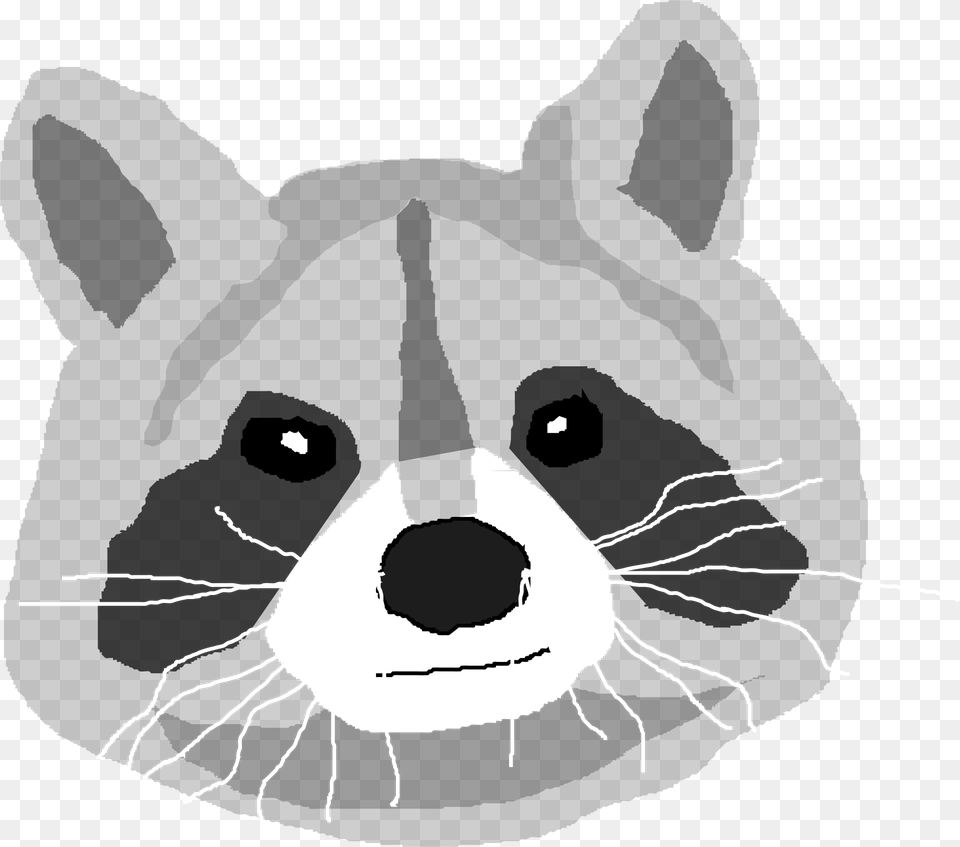 Transparent Racoon Clipart Raccoon Head, Stencil, Animal, Bear, Mammal Free Png