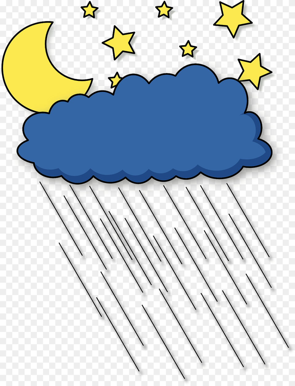 Transparent Rain Cloud Cartoon Pics Of Rainy Night Free Png