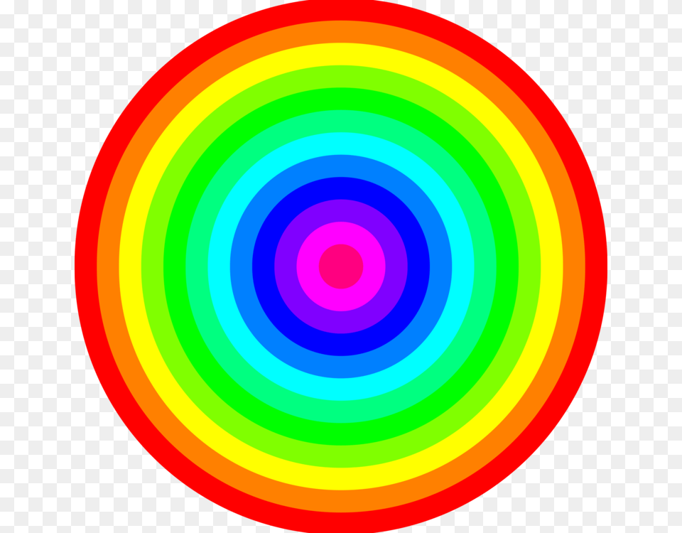 Transparent Rainbow Colors Rainbow Circles, Spiral, Disk Free Png Download