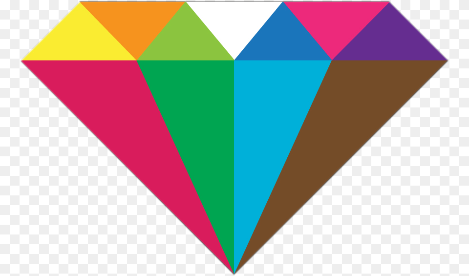 Rainbow Diamond, Triangle Free Transparent Png