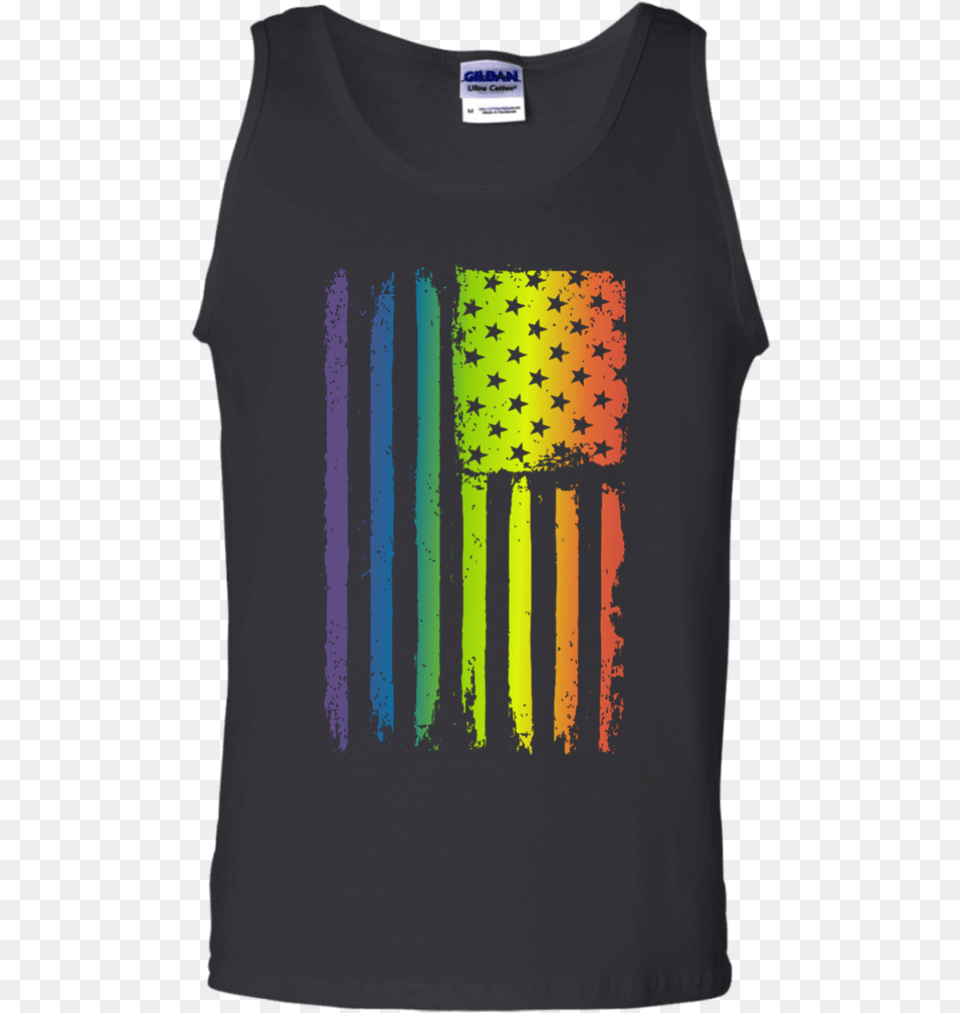 Transparent Rainbow Flag Illustration, Clothing, T-shirt, Tank Top, Shirt Png Image
