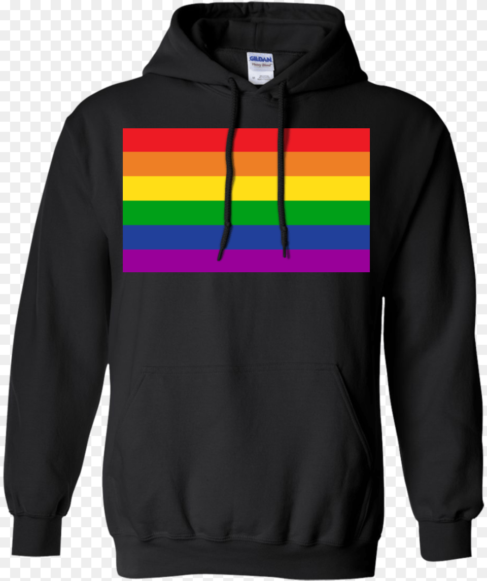 Transparent Rainbow Flag Marvel Hoodie, Clothing, Knitwear, Sweater, Sweatshirt Png Image