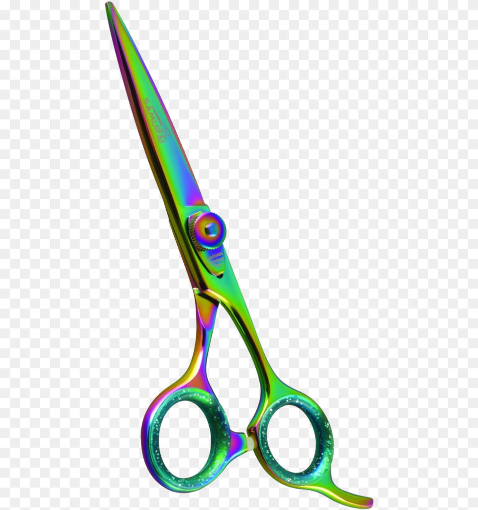 Transparent Rainbow Strip Scissors, Blade, Shears, Weapon Png Image