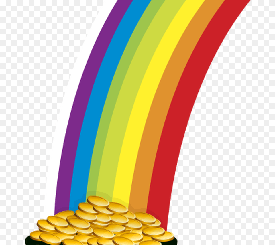 Transparent Rainbow With Pot Of Gold Clipart Transparent Background Pot Of Gold, Person Free Png